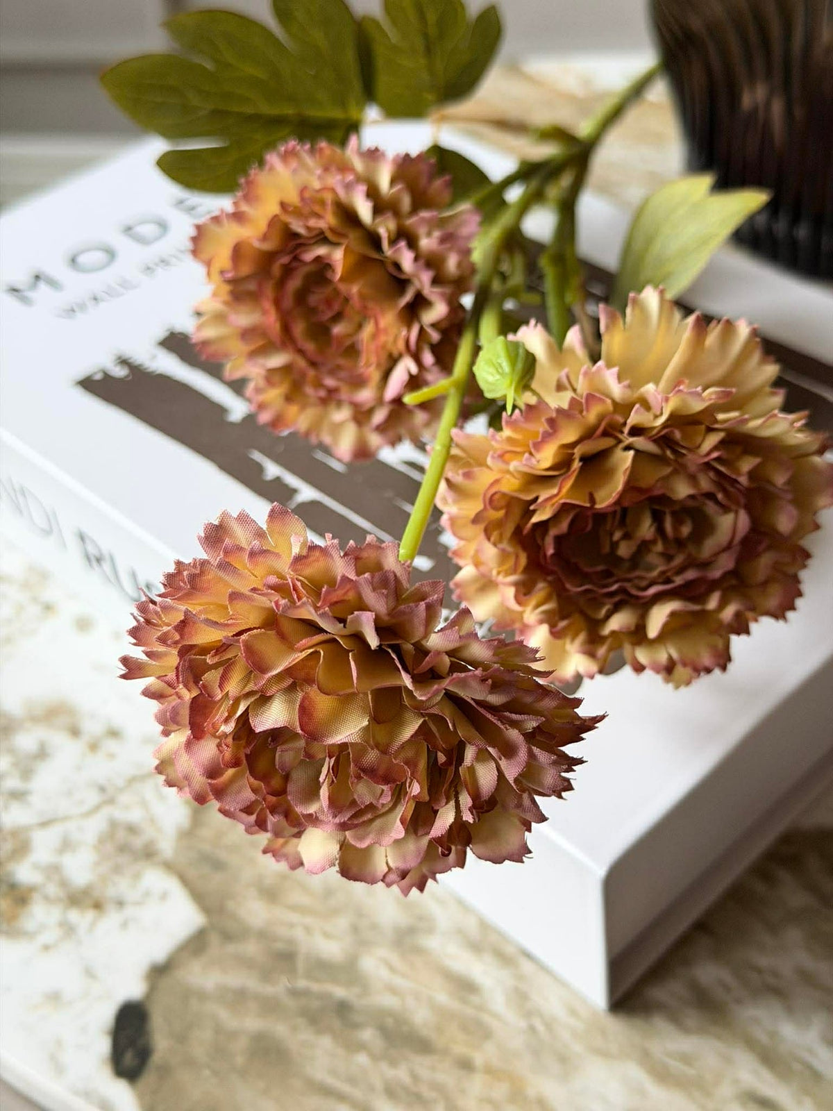Tige de fleur 70 cm - Couleurs brûlées