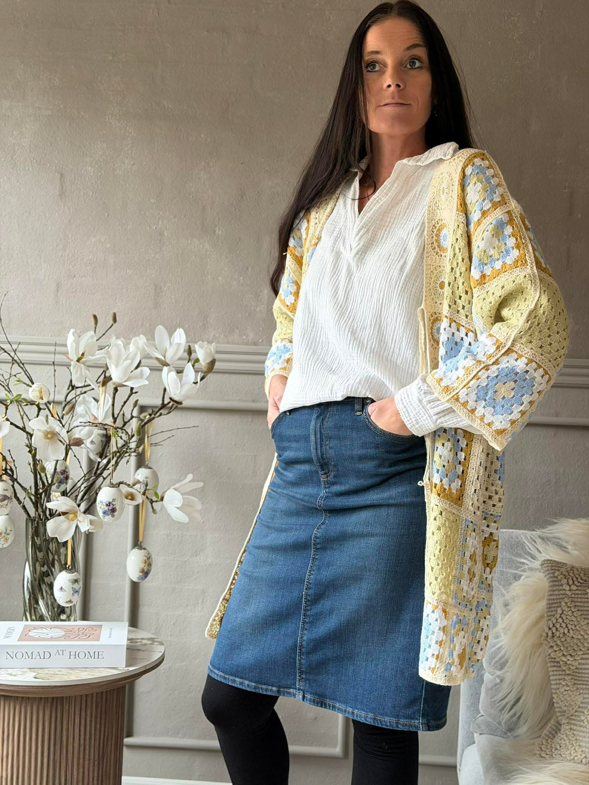 Cardigan Boho - Vert clair