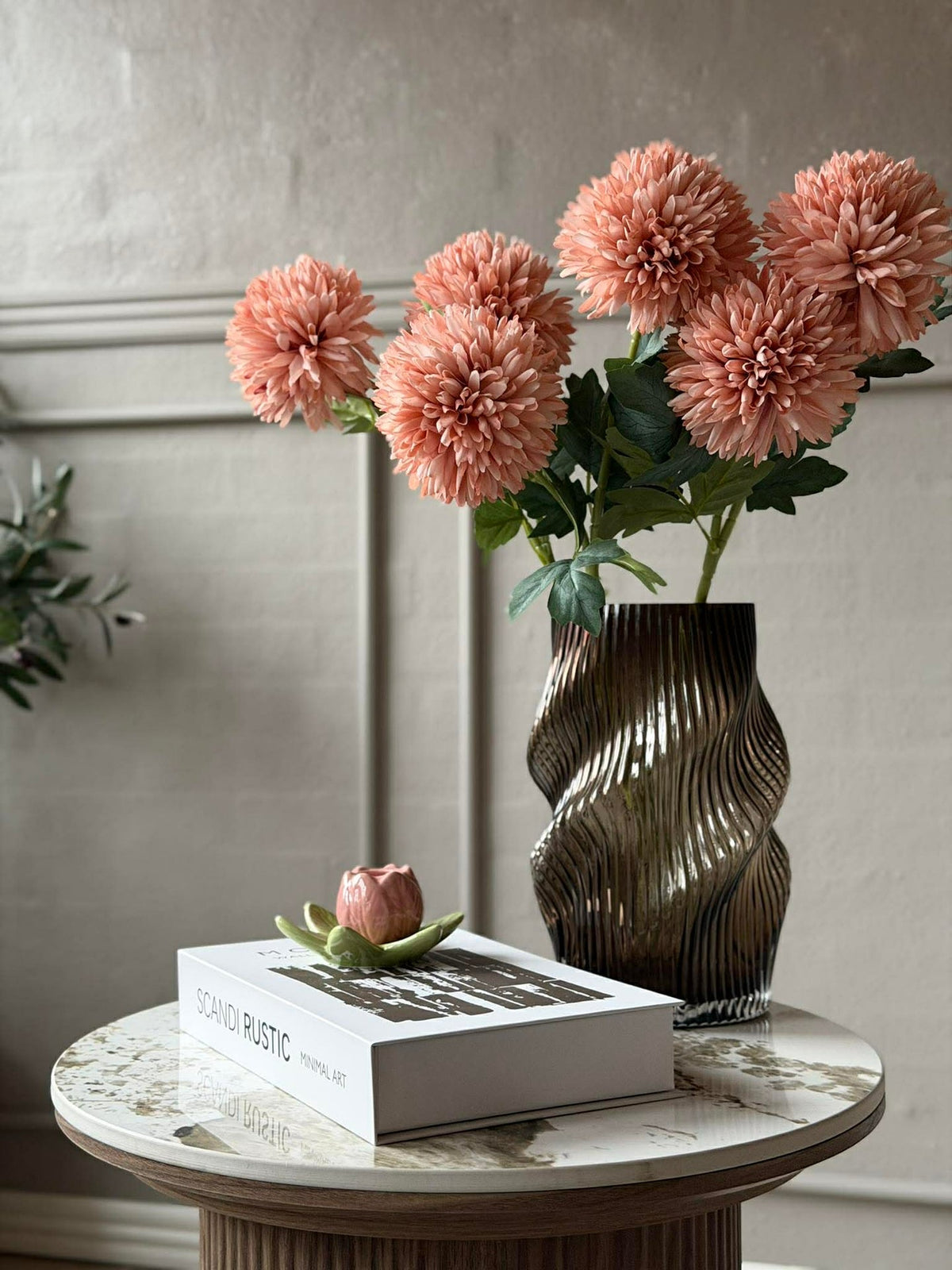 Tige fleur 53 cm - Rose