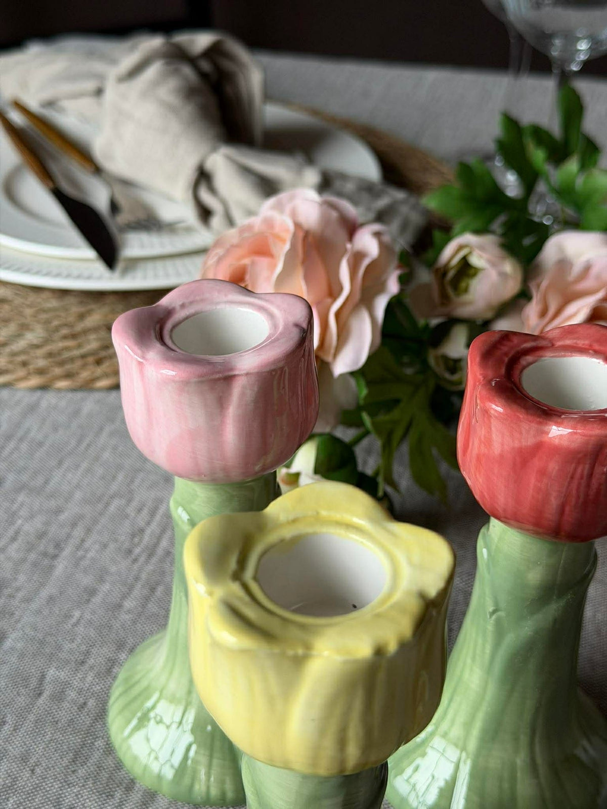 Bougeoir Tulipan 14 cm - Plusieurs couleurs
