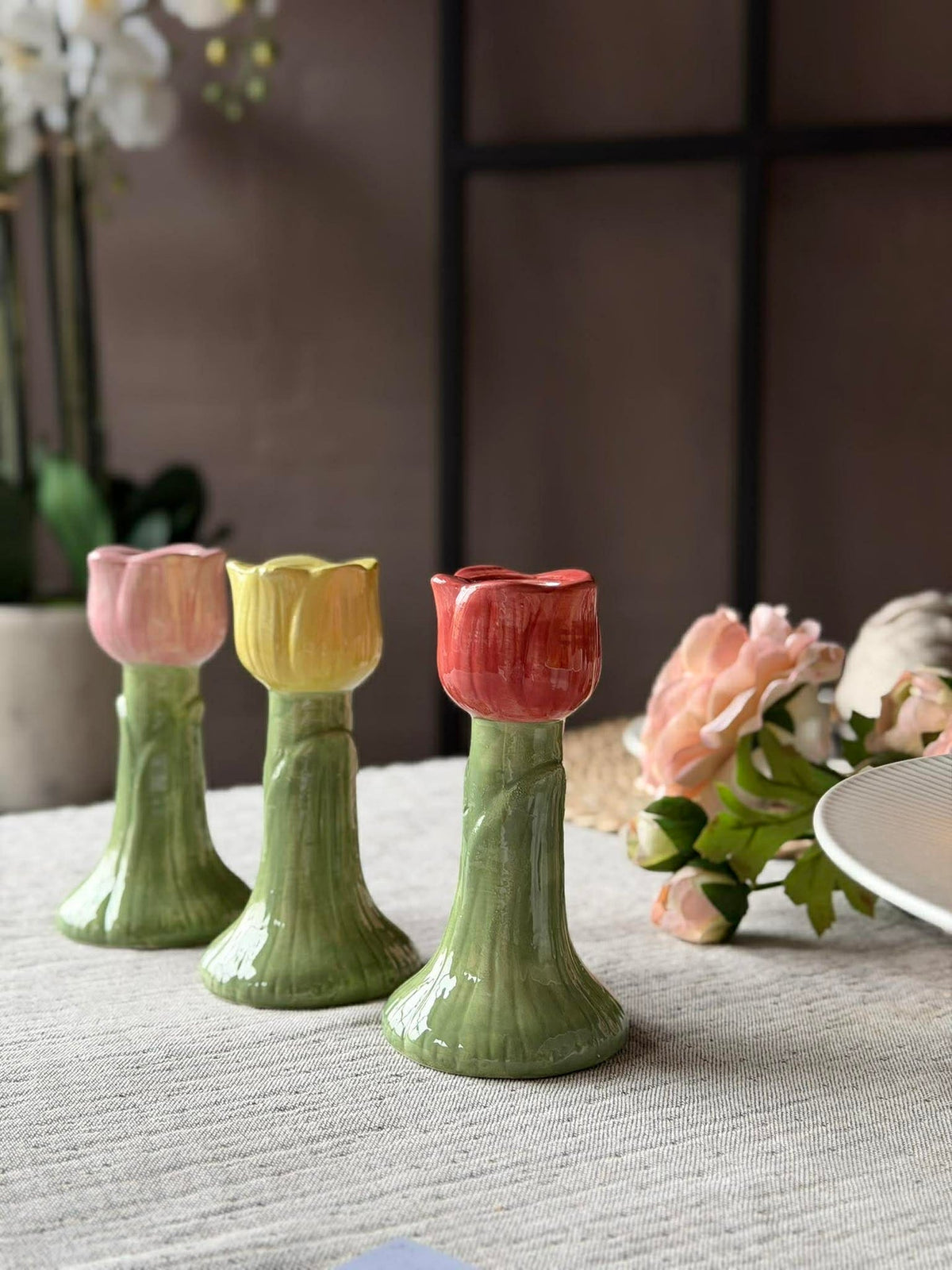Bougeoir Tulipan 14 cm - Plusieurs couleurs