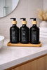 Distributeur de savon 3 pcs avec plateau - Noir