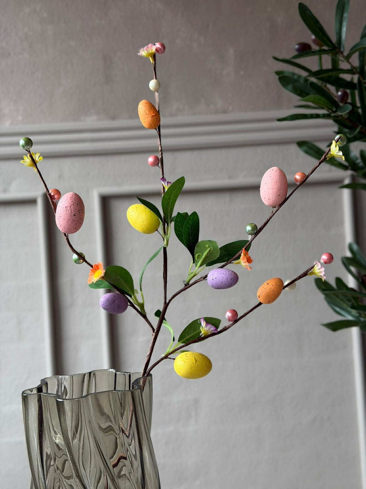 Branche avec œufs de Pâques - Color egg
