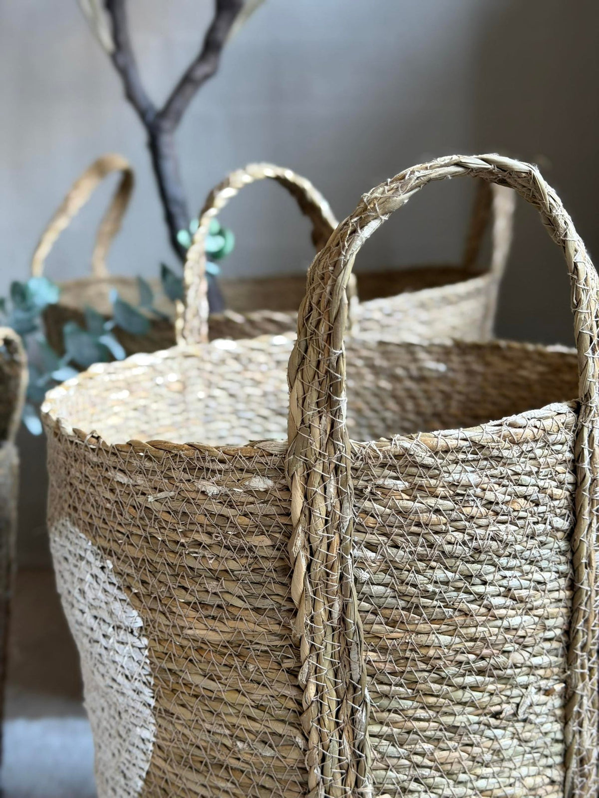 Set de paniers avec cœur - Lot de 3 pièces