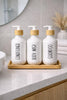 Distributeur de savon 3 pièces avec plateau - Blanc