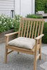 Coussin de chaise garni - Rayures beige 40x40cm