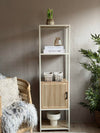 Étagère avec tablettes et armoire - Blanc cassé