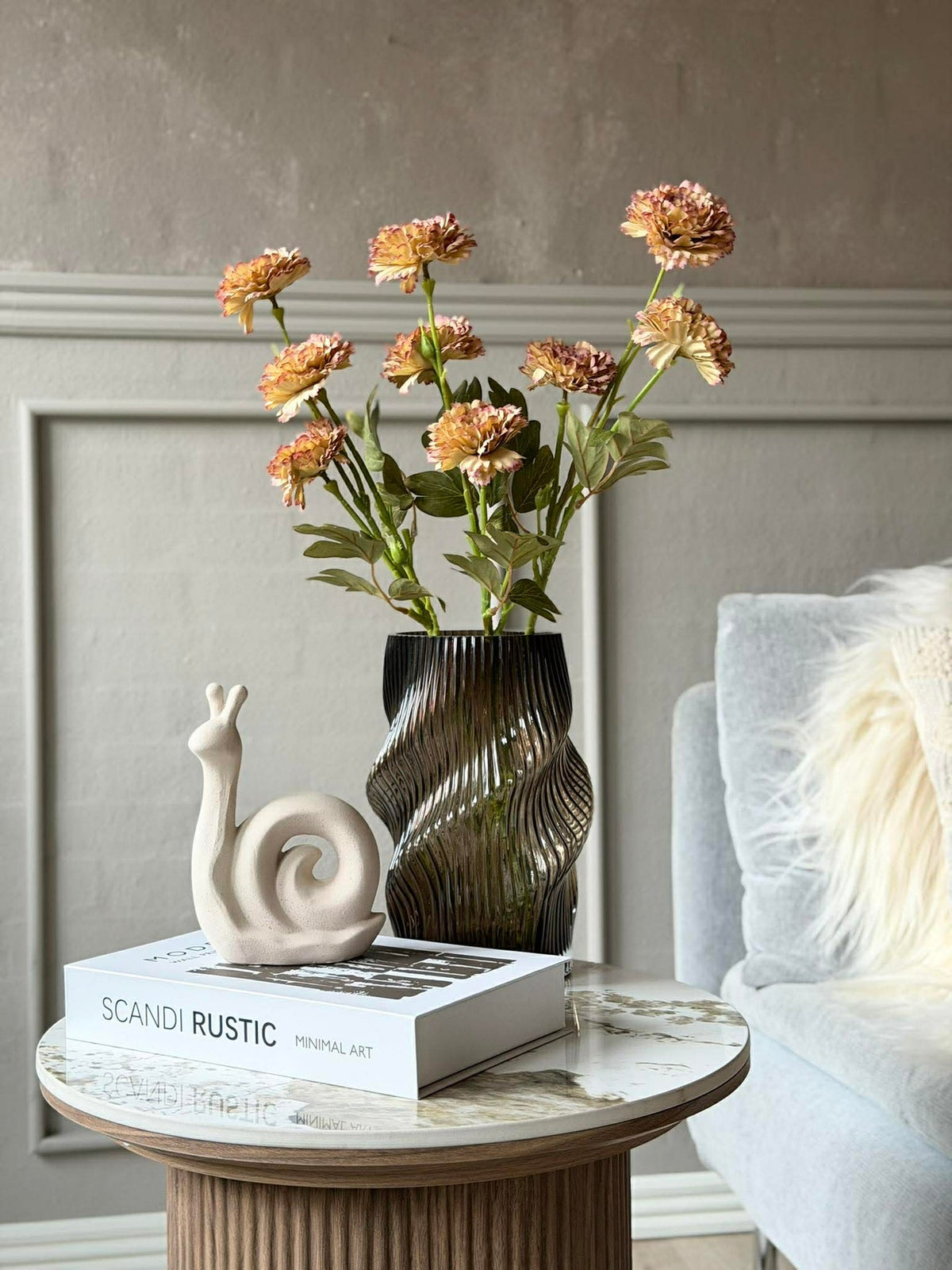 Tige de fleur 70 cm - Couleurs brûlées