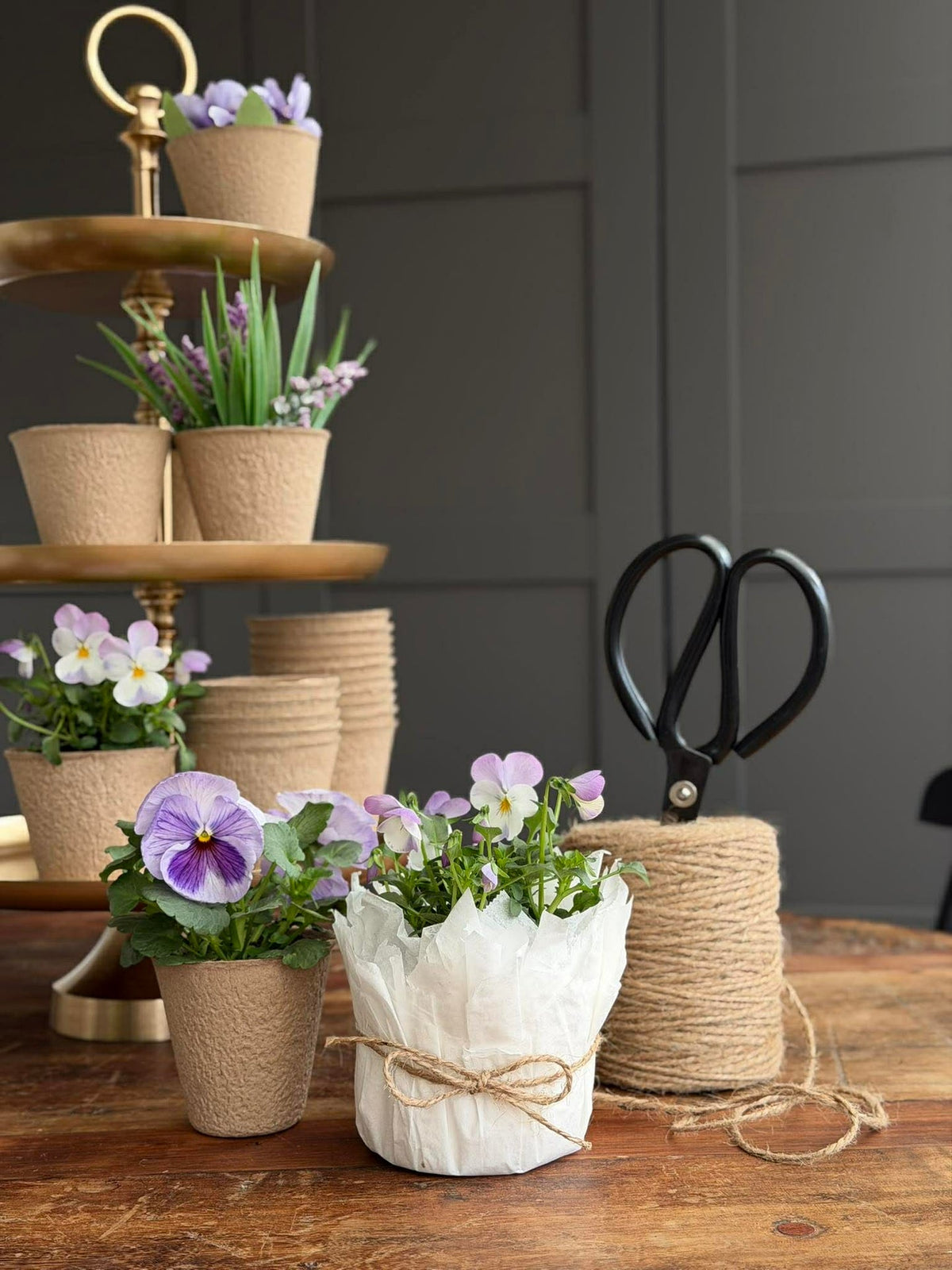 Ciseaux avec ficelle de jute