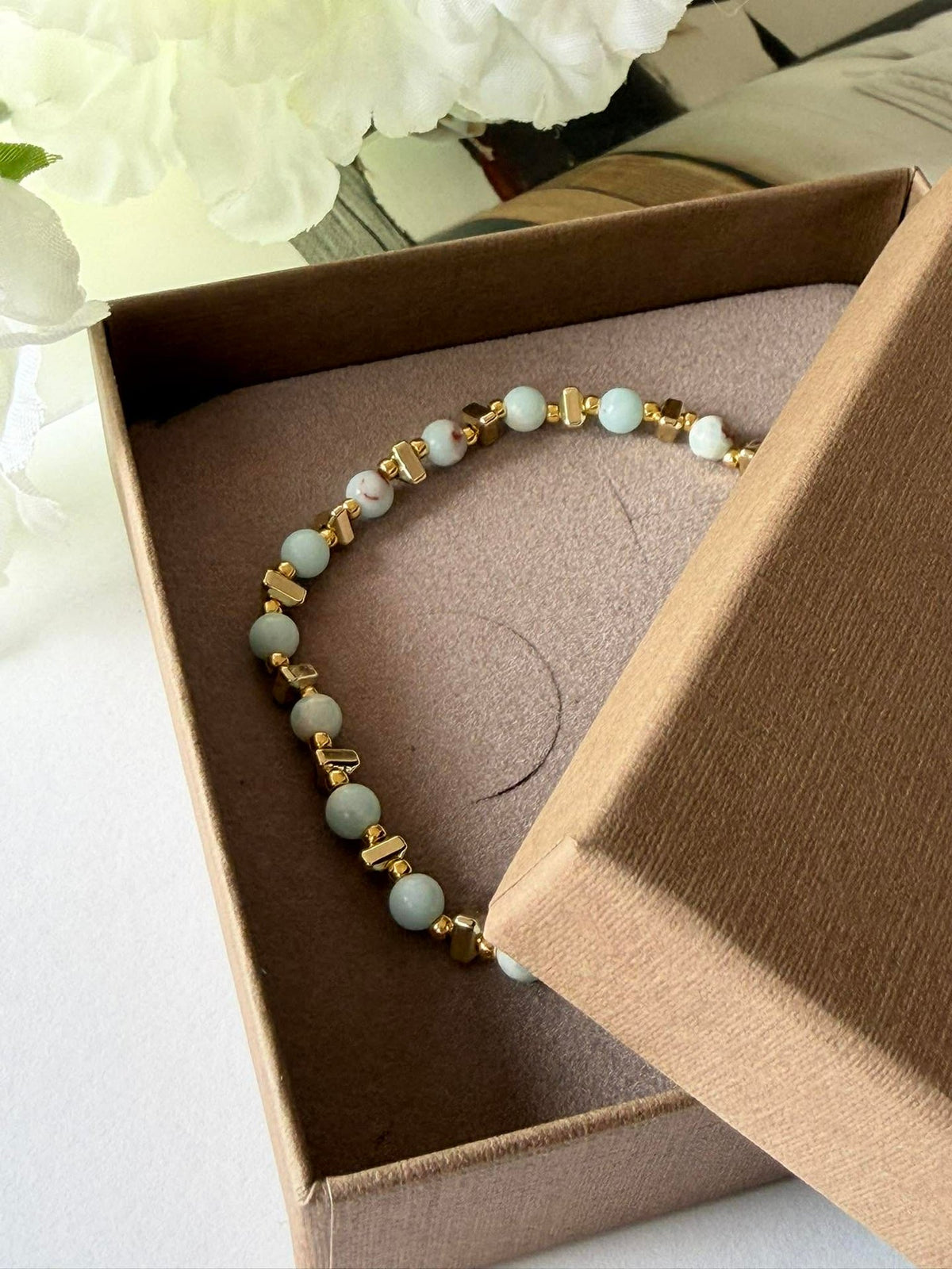 Bracelet TILDE - Pierre naturelle - Vert jade