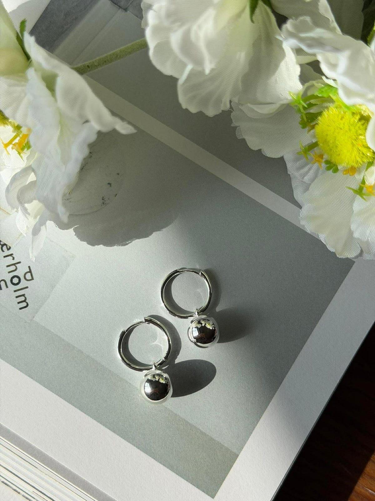 Boucles d’oreilles AIR hoop plaquées argent