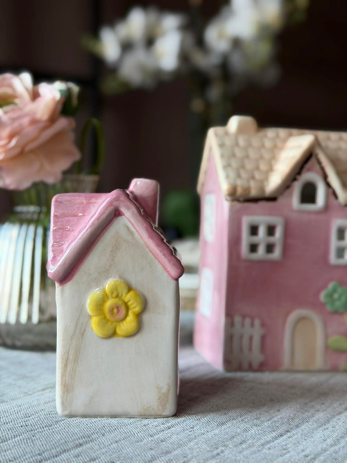 Maison à bougie Keramik - Rose