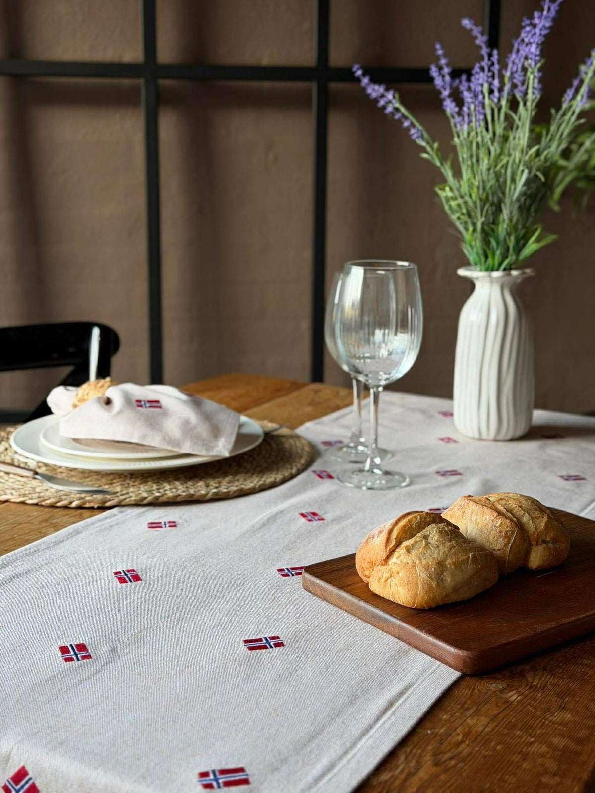 Chemin de table avec drapeaux norvégiens – Plusieurs tailles