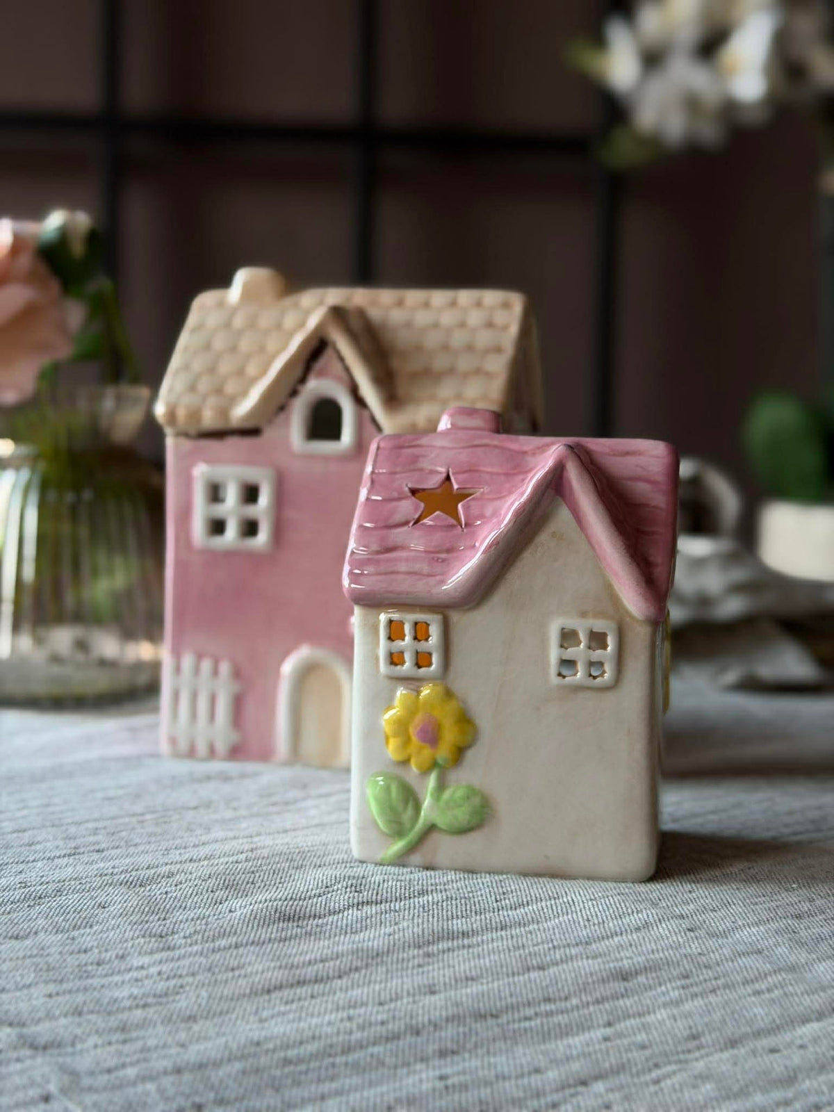 Maison à bougie Keramik - Rose