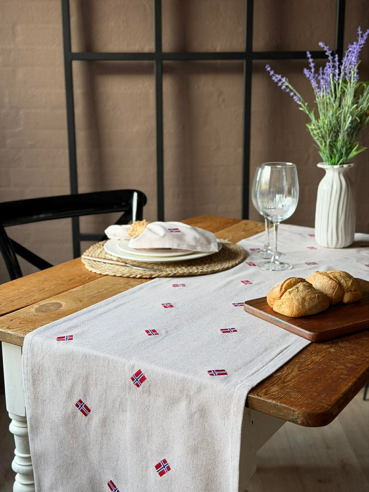 Chemin de table avec drapeaux norvégiens – Plusieurs tailles