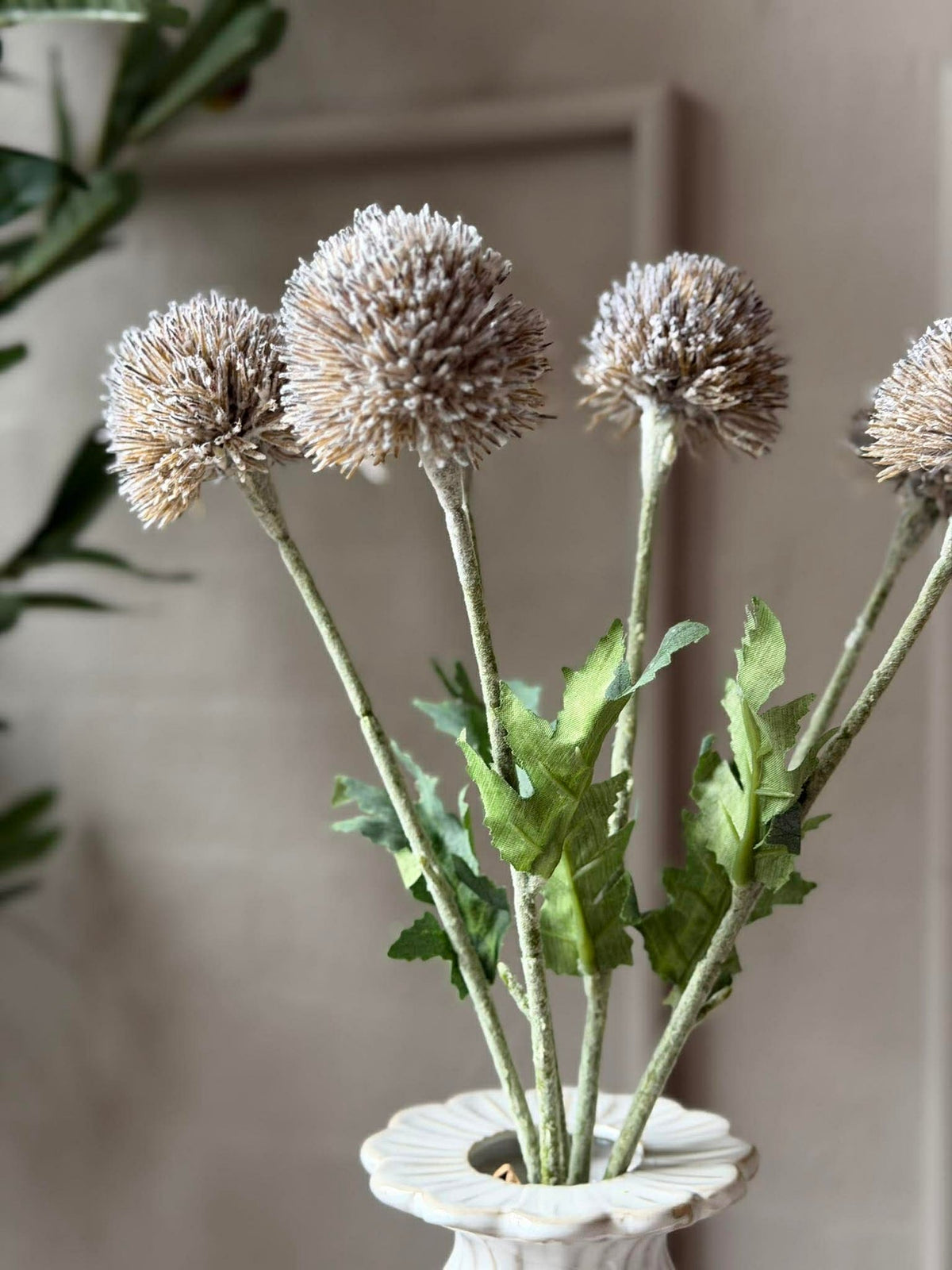 Bouquet de fleurs 38 cm - Gris