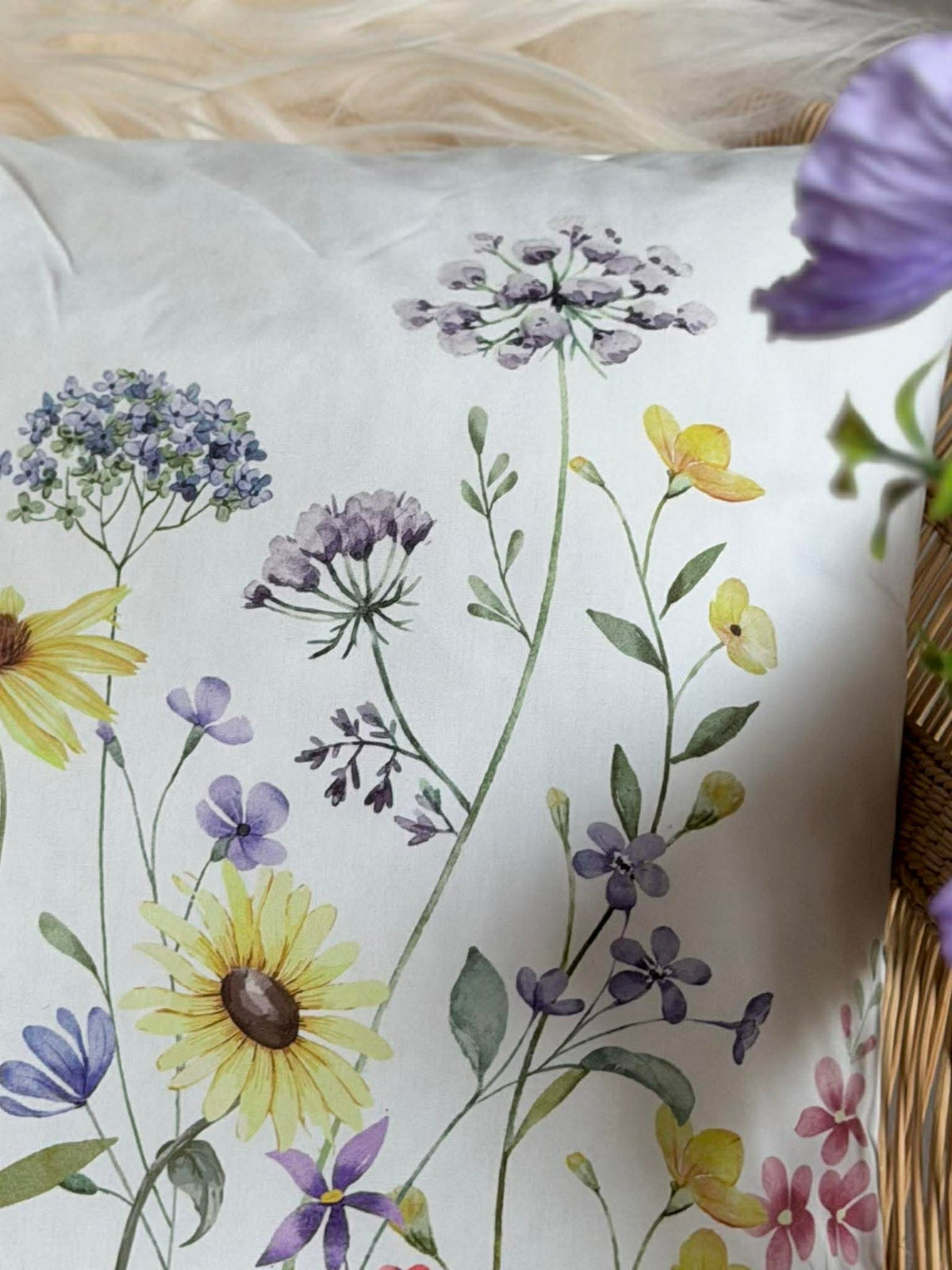 Coussin à fleurs sauvages - Color mix