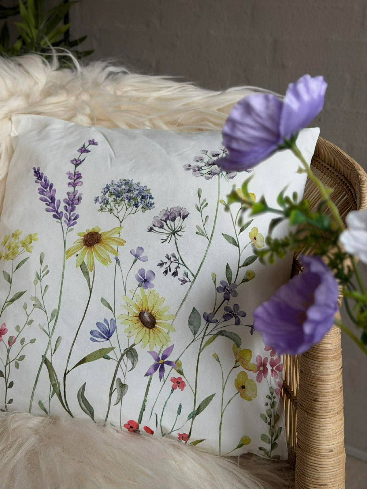 Coussin à fleurs sauvages - Color mix