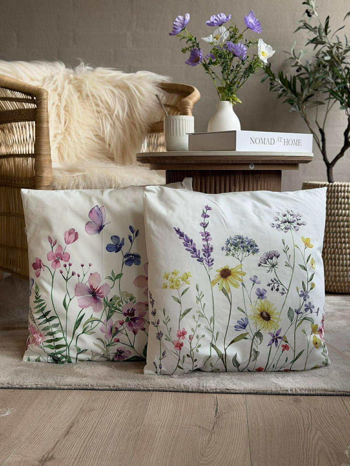 Coussin à fleurs sauvages - Color mix