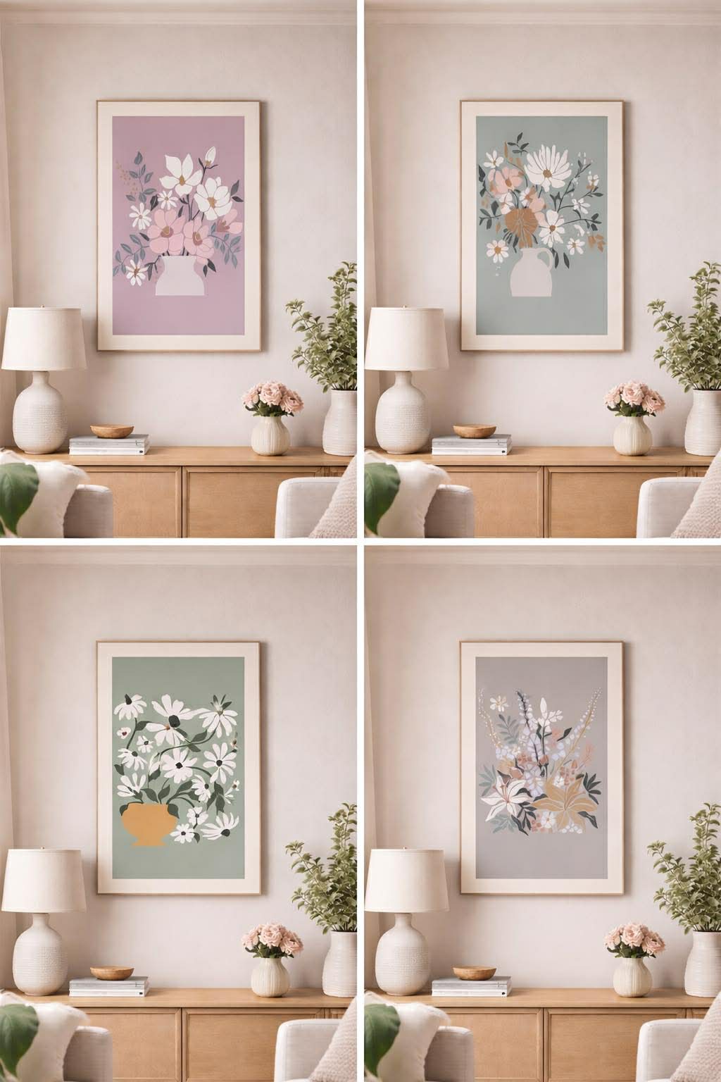 Tableau fleuri - Plusieurs couleurs