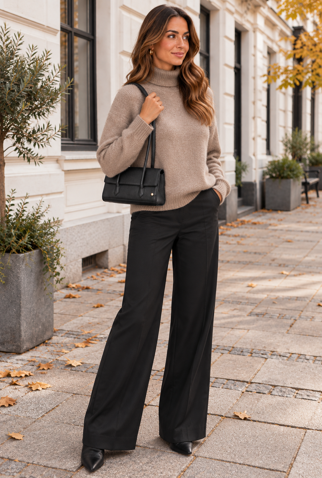 Sac à bandoulière Recife – cuir noir