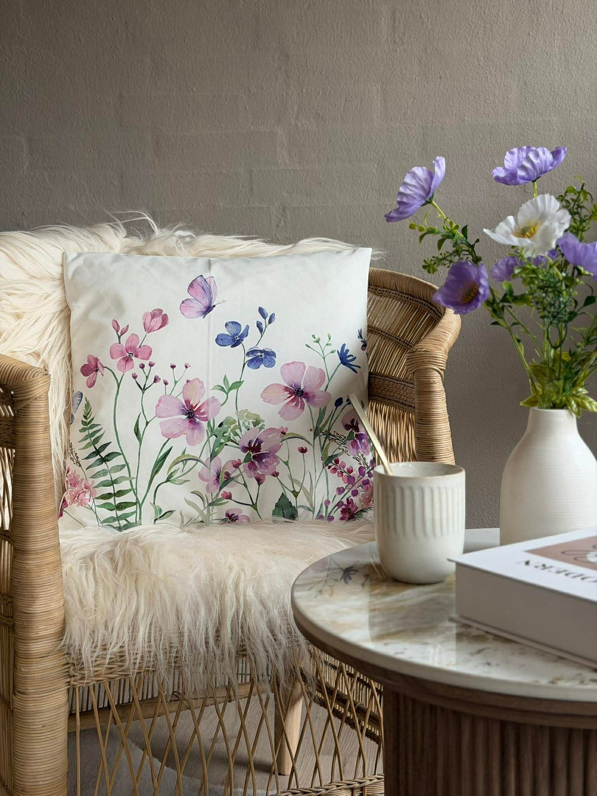 Coussin à fleurs sauvages - Color mix