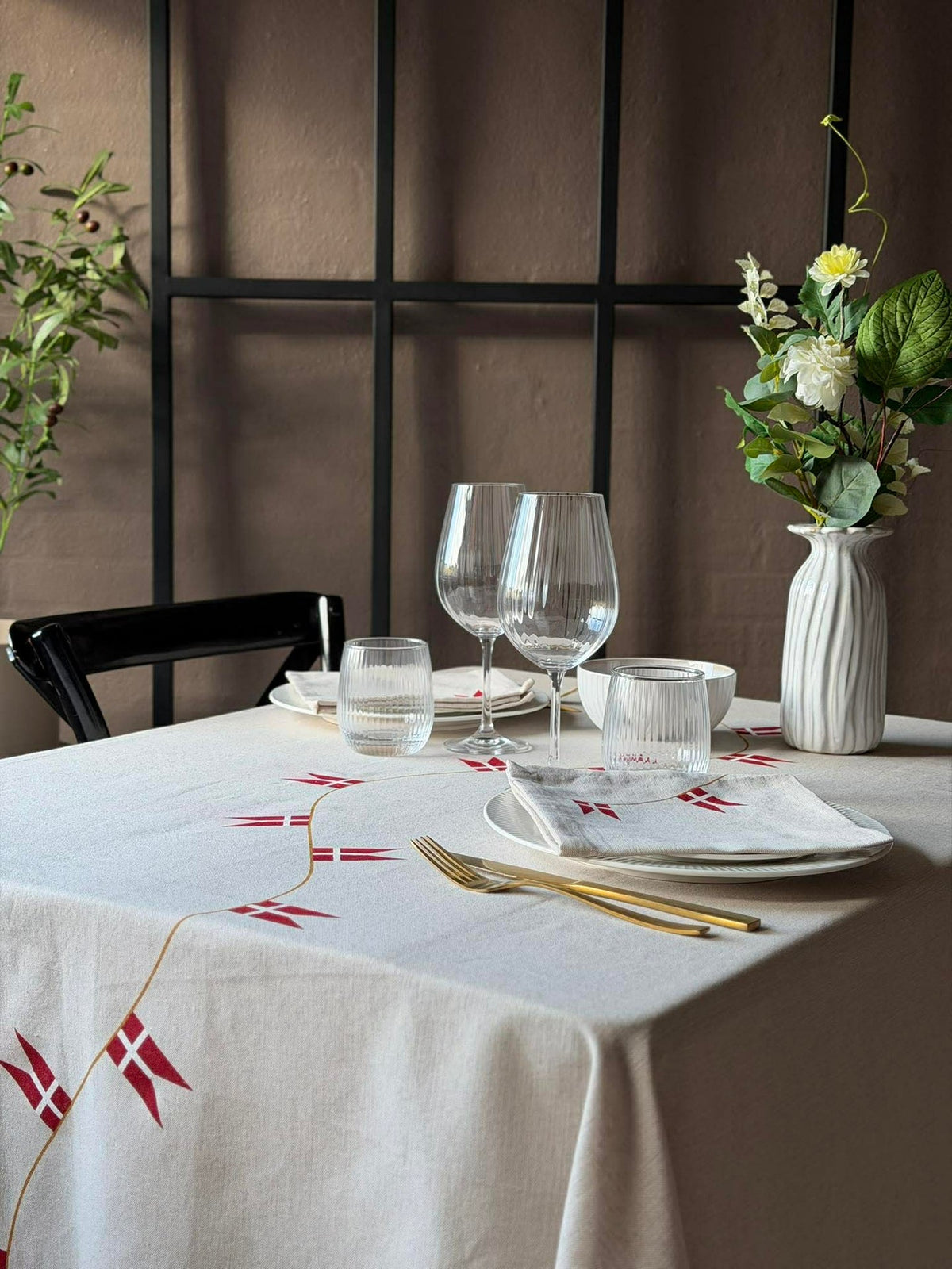Serviettes de table avec drapeau -  4 pcs