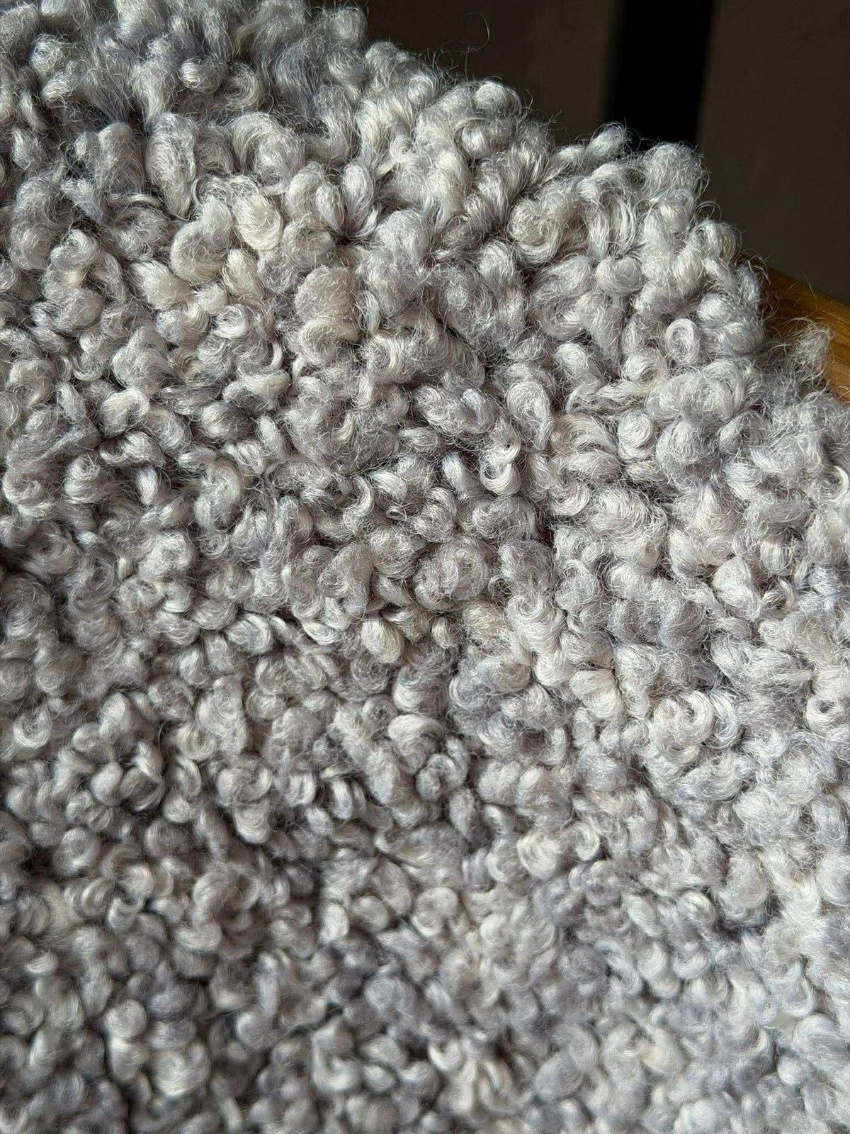 Imitation de peau de mouton - Bouclé gris
