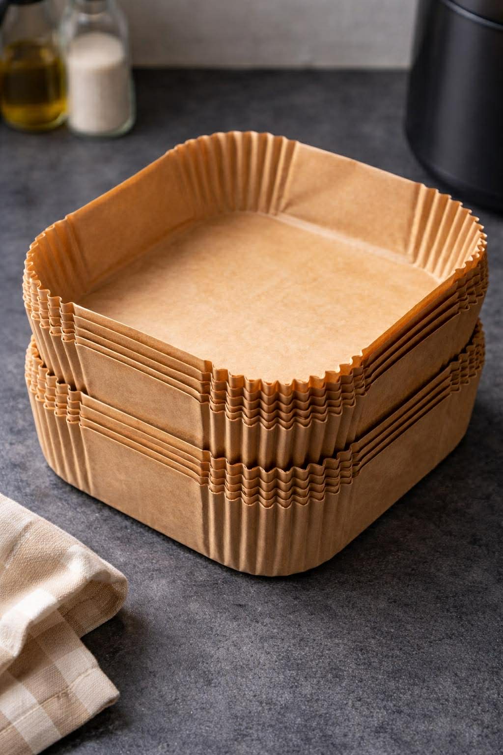 Papier sulfurisé pour airfryer carré - 50 feuilles