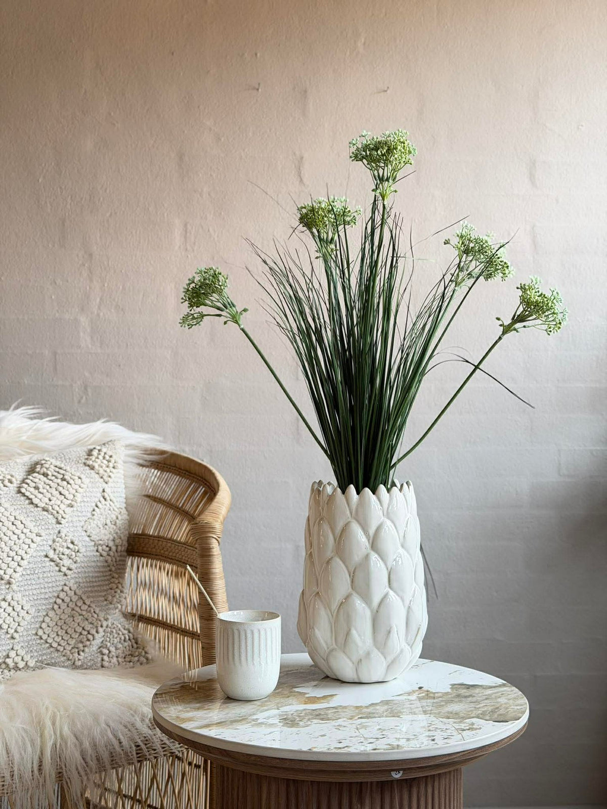 Cerfeuil sauvage en bouquet pour intérieur et extérieur - 70 cm