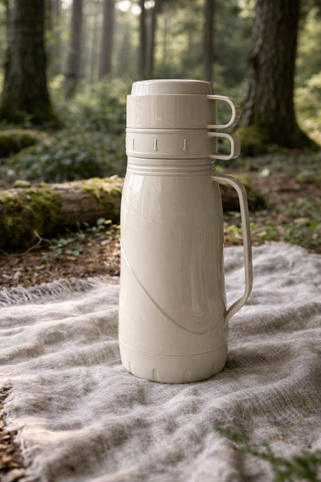 Bouteille isotherme RETRO avec tasse - Plusieurs couleurs