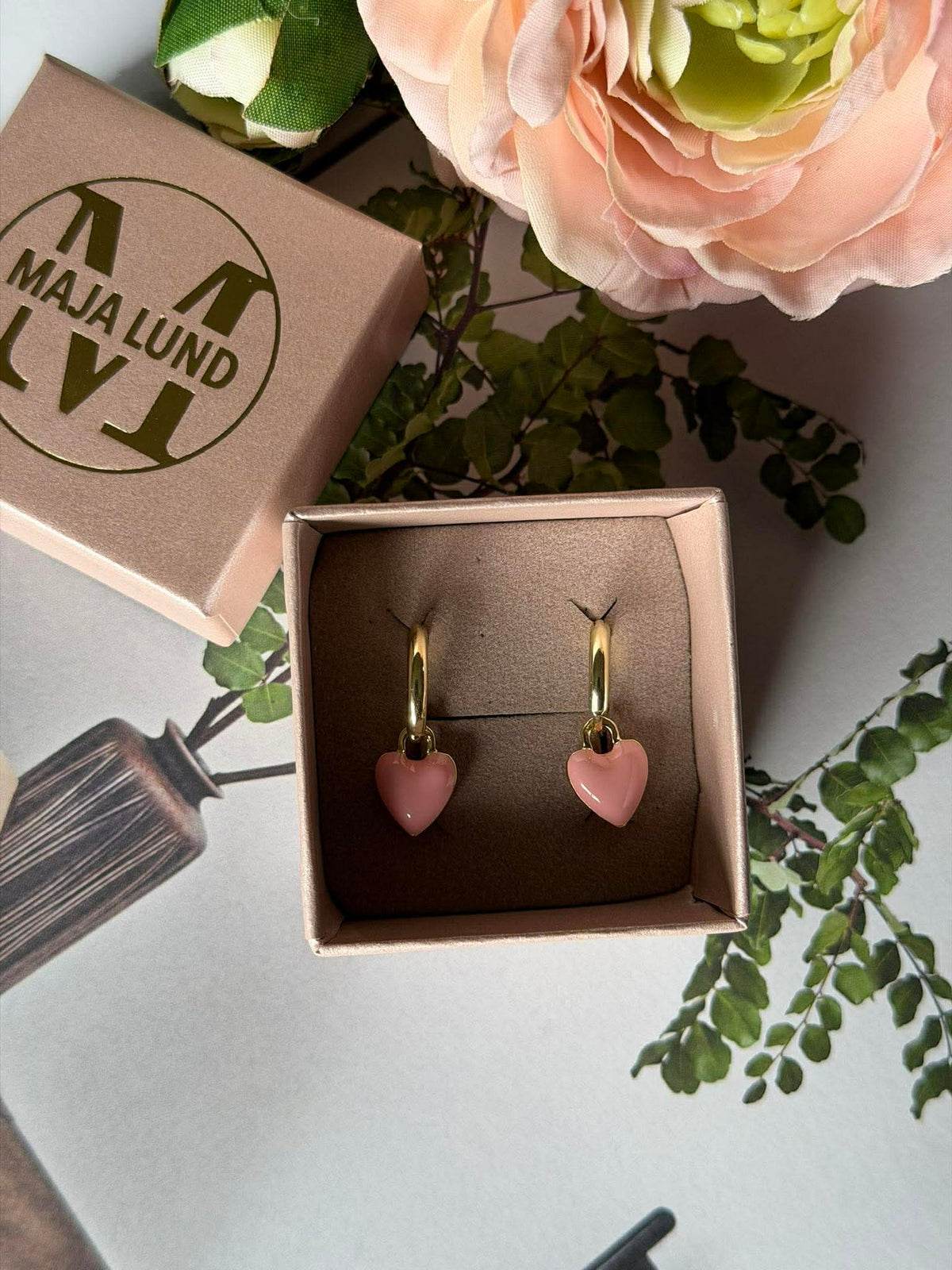 Boucles d’oreilles Dina - plaqué or Rose