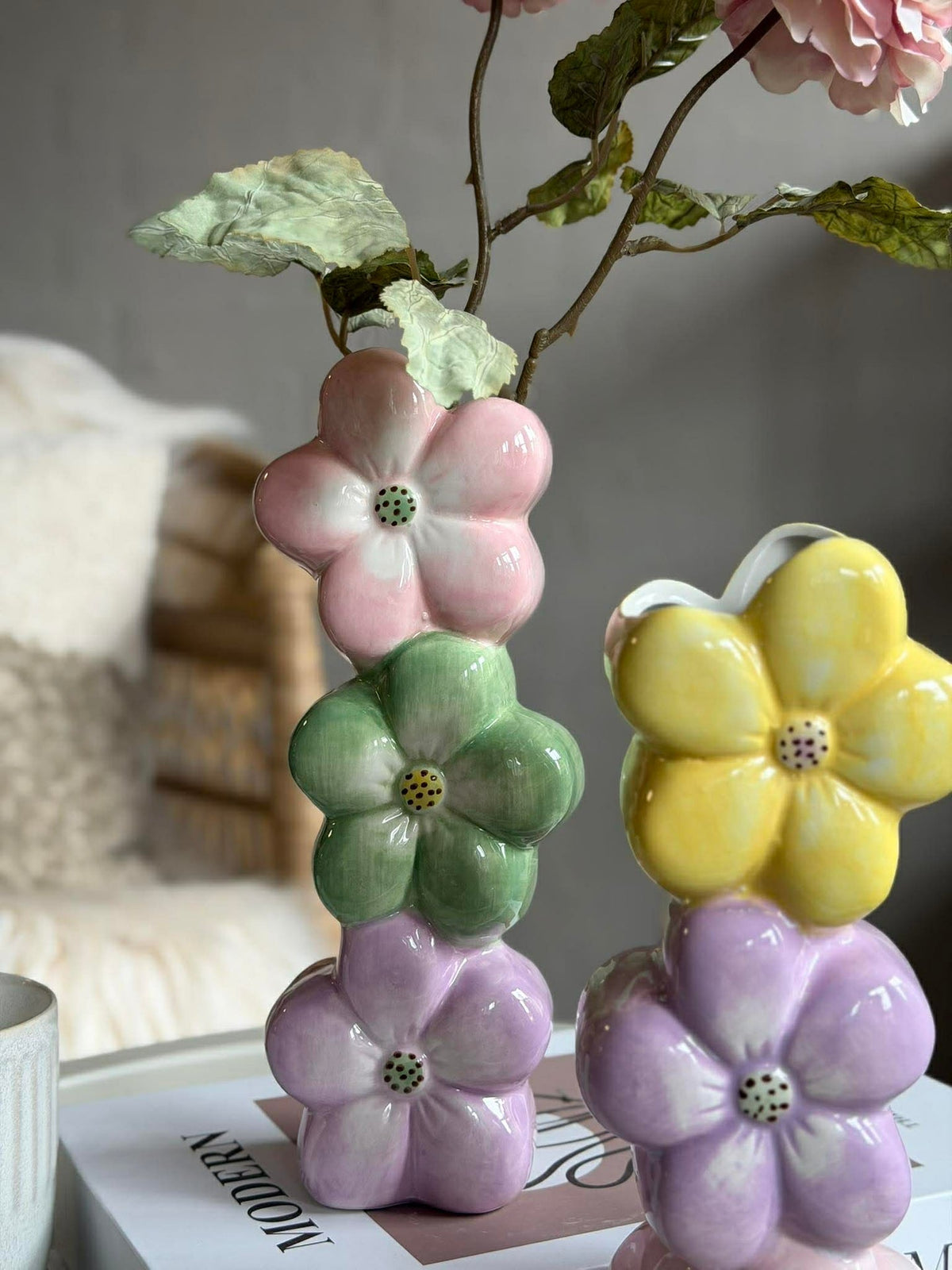 Vase aux fleurs pastel - Color mix