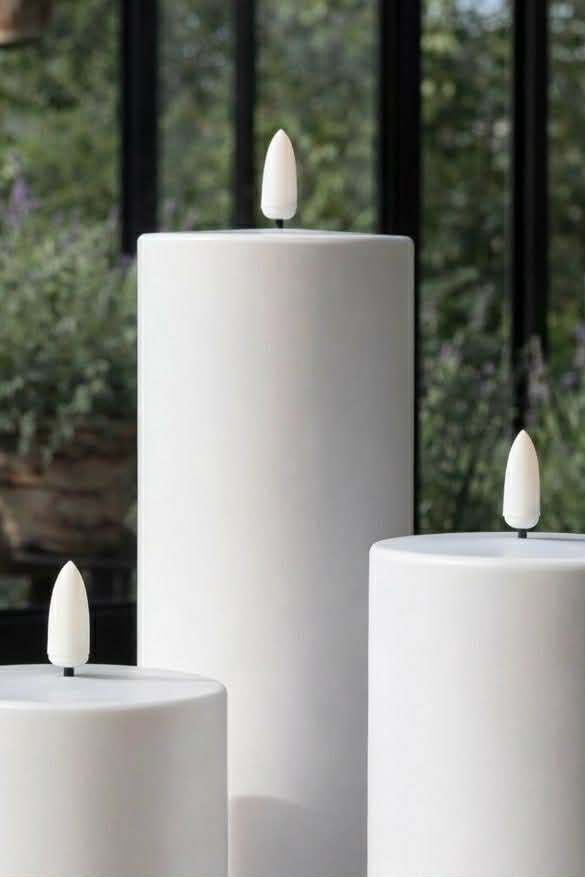 Bougie Bloc d’Extérieur Blanche - Plusieurs tailles