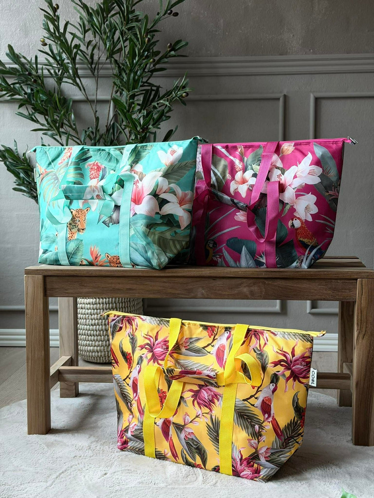 Sac isotherme avec fleurs - Plusieurs couleurs