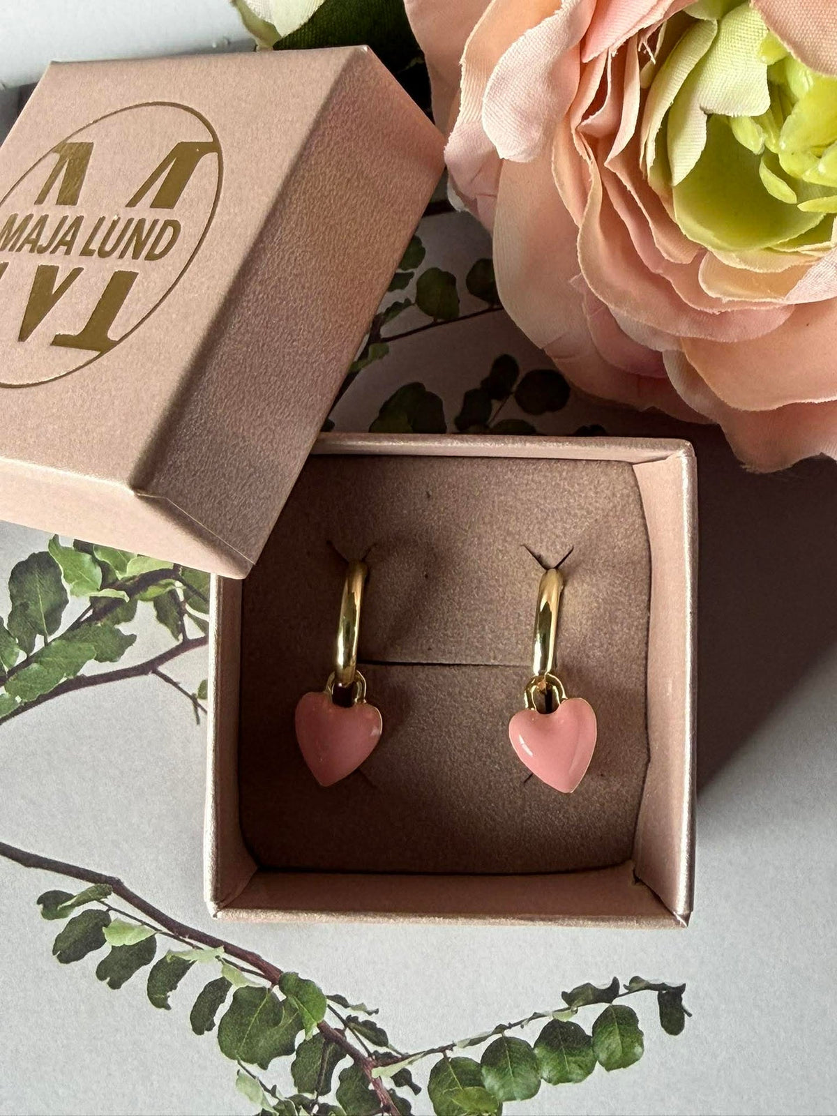 Boucles d’oreilles Dina - plaqué or Rose