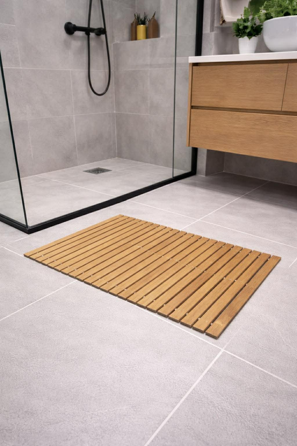 Tapis de bain en bambou