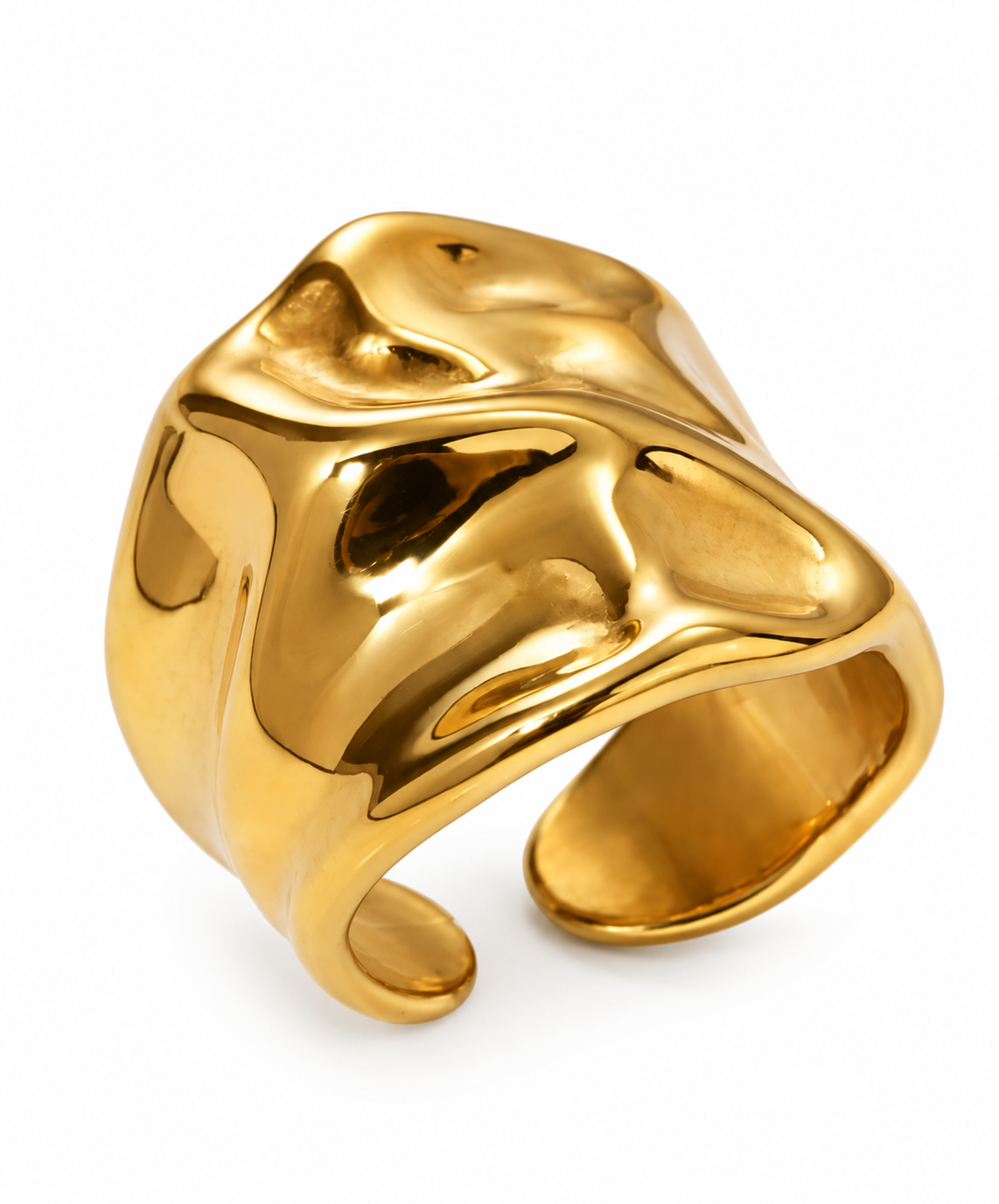 Bague résistante à l'eau - plaquée or