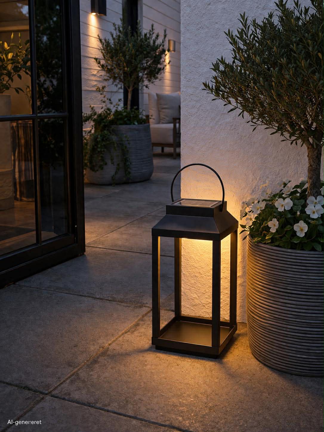 Lanterne Rita avec panneaux solaires