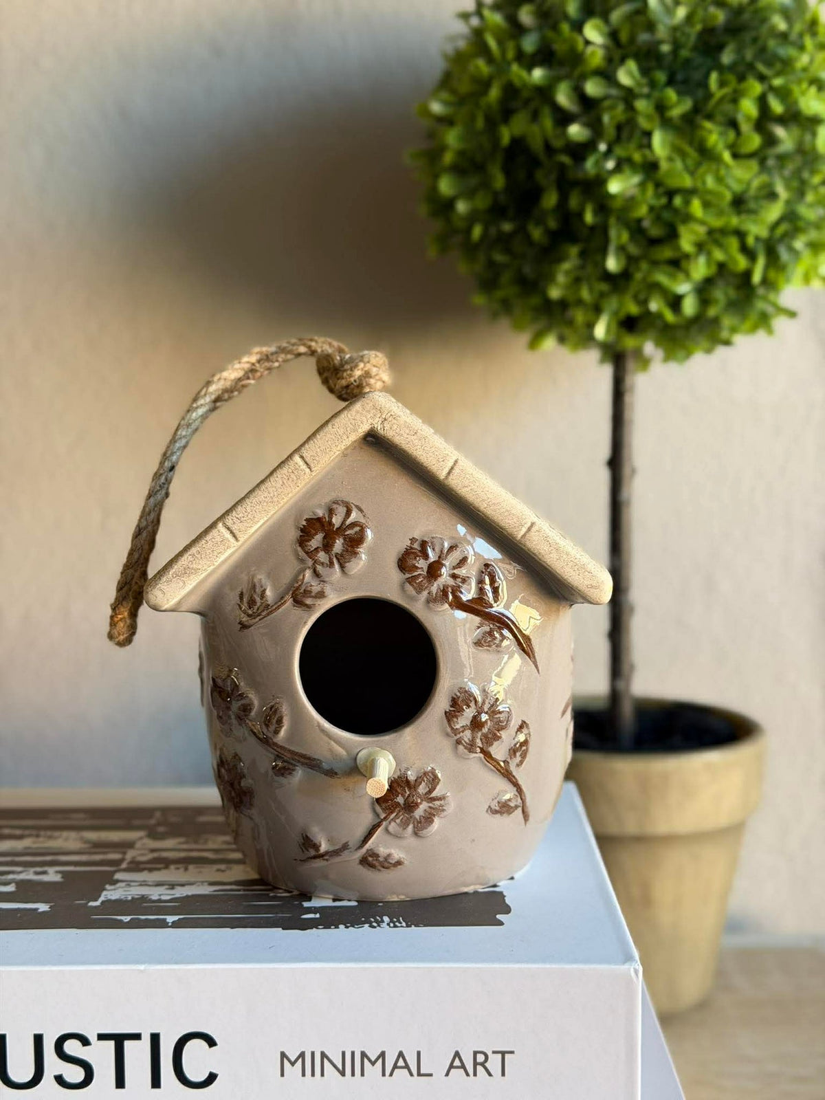 Maisonnette à oiseaux en céramique - Plusieurs couleurs