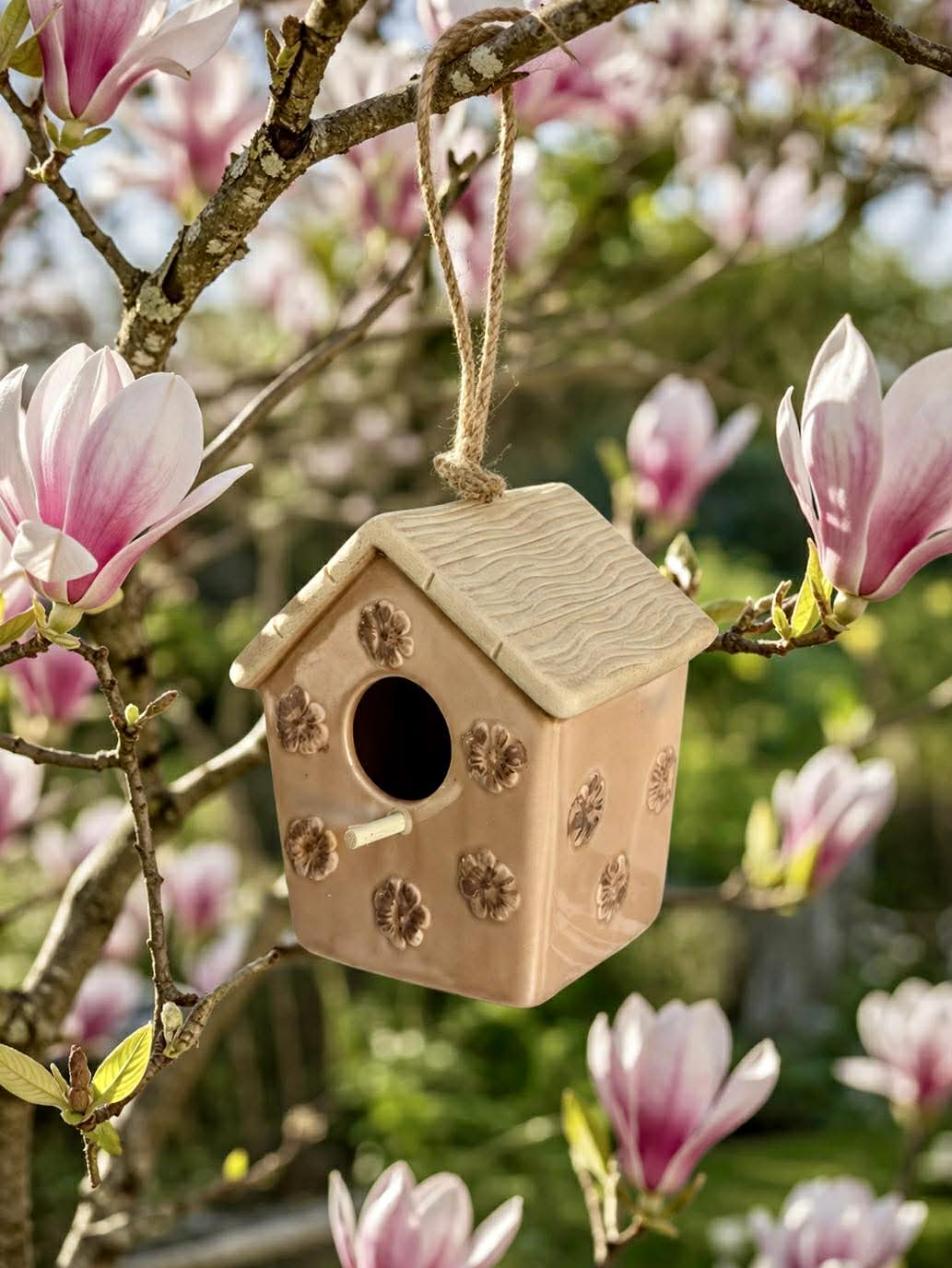 Maisonnette à oiseaux en céramique - Plusieurs couleurs