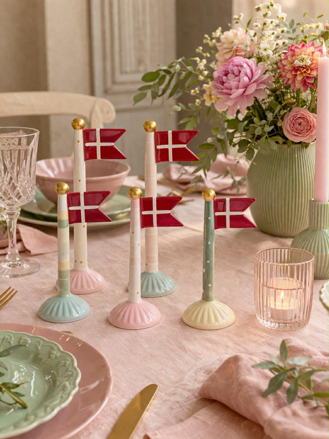 Drapeau en céramique – Mix H 19 cm