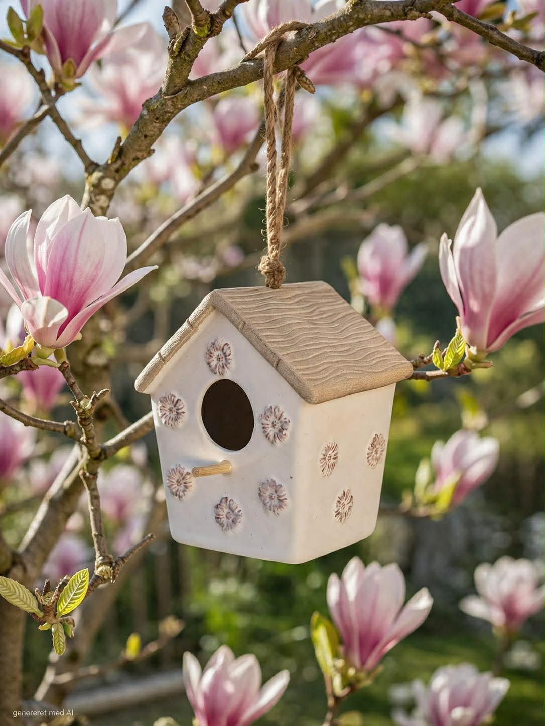 Maisonnette à oiseaux en céramique - Plusieurs couleurs