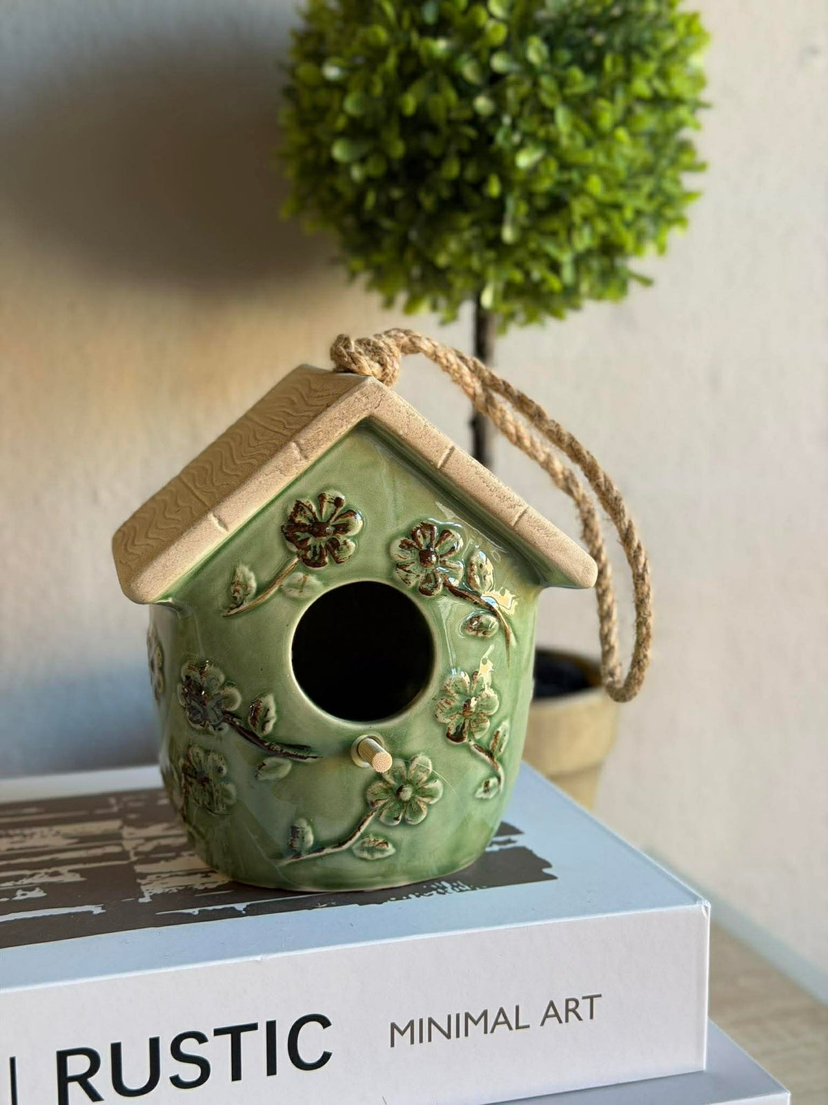 Maisonnette à oiseaux en céramique - Plusieurs couleurs