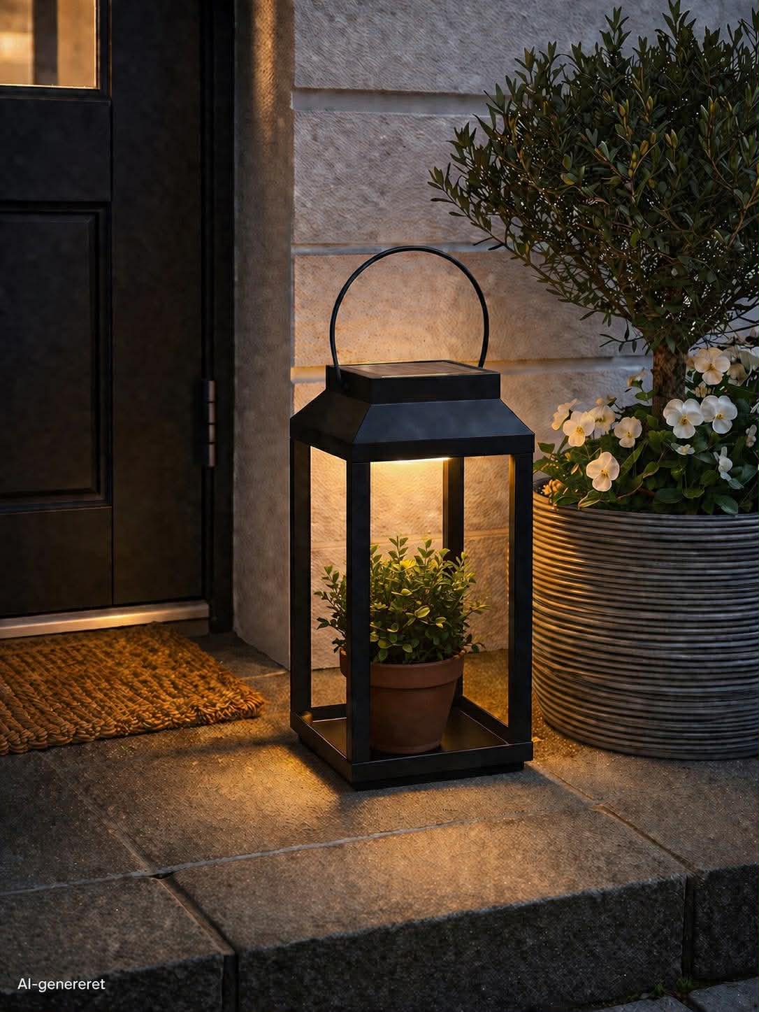 Lanterne Rita avec panneaux solaires