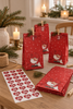 Pochettes calendrier – rouges avec autocollants