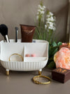 Organisateur de maquillage 6 compartiments- Blanc