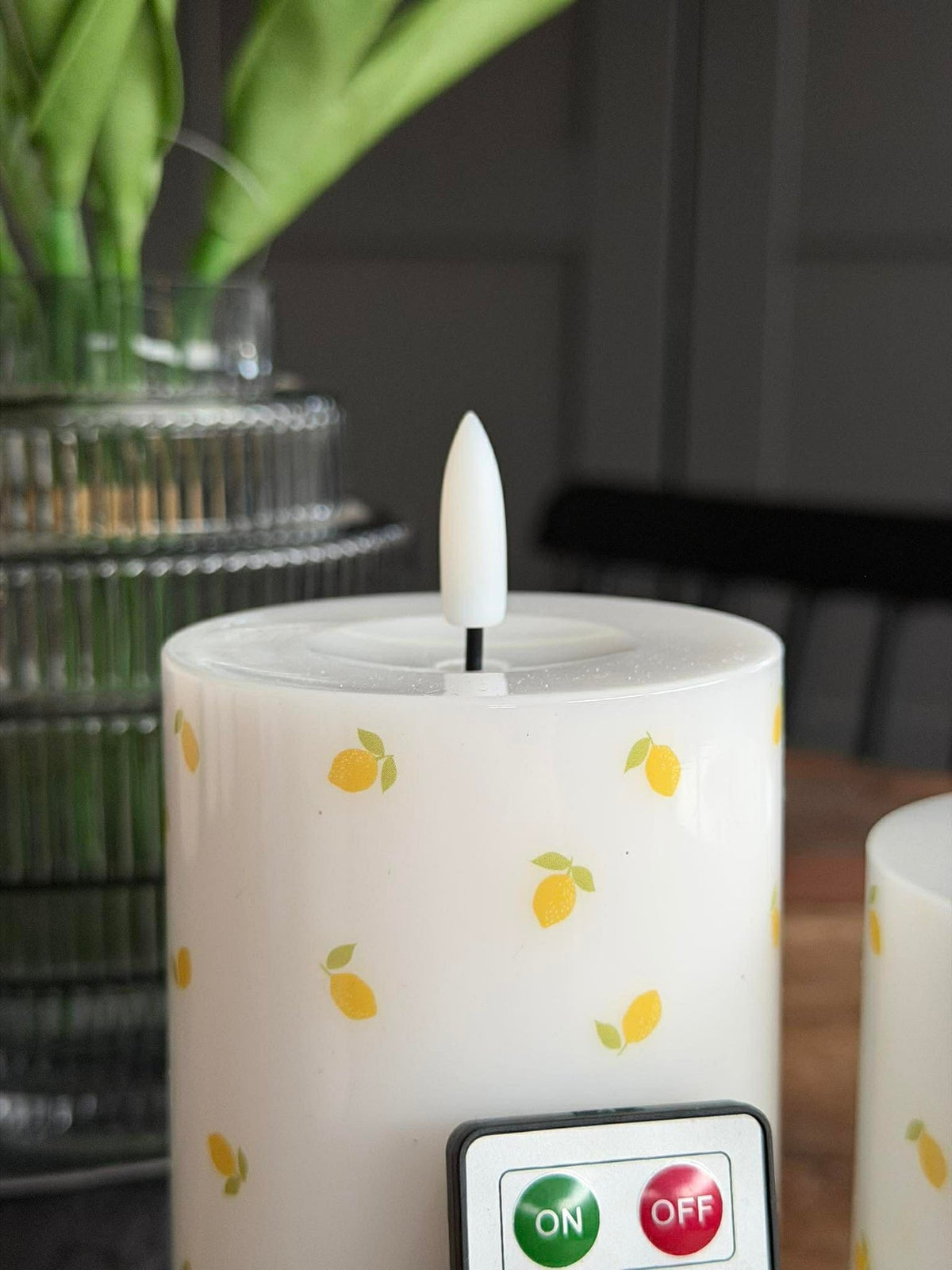 LED Bougies Bloc TWINKLE Citrus - Lot de 2 pcs