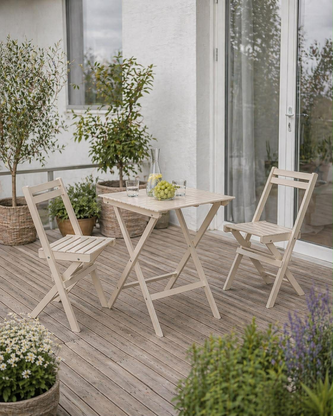Ensemble bistrot - acacia sable