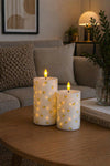 LED Bougies Bloc TWINKLE Citrus - Lot de 2 pcs
